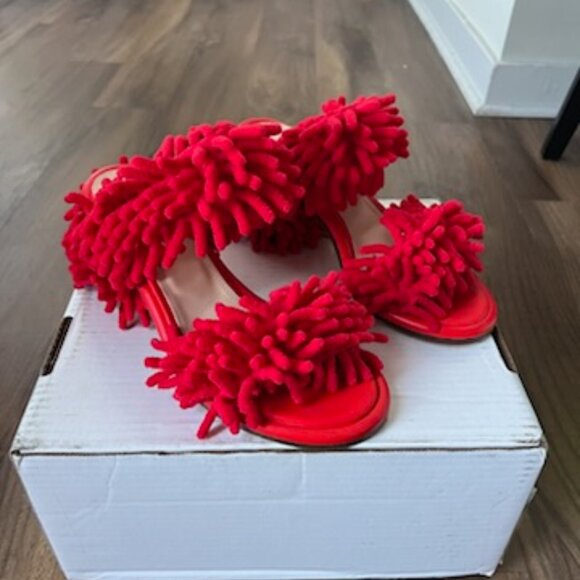 AGL Red Textured mules - Picture 8 of 8